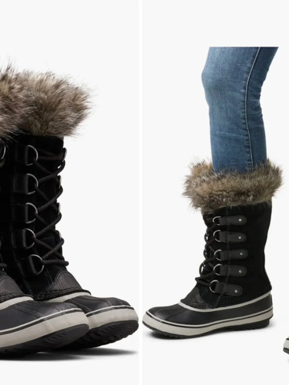 Women Sorel Joan of Arctic Tall Snow Boat Gently Preowned Classic Fur Lined 9